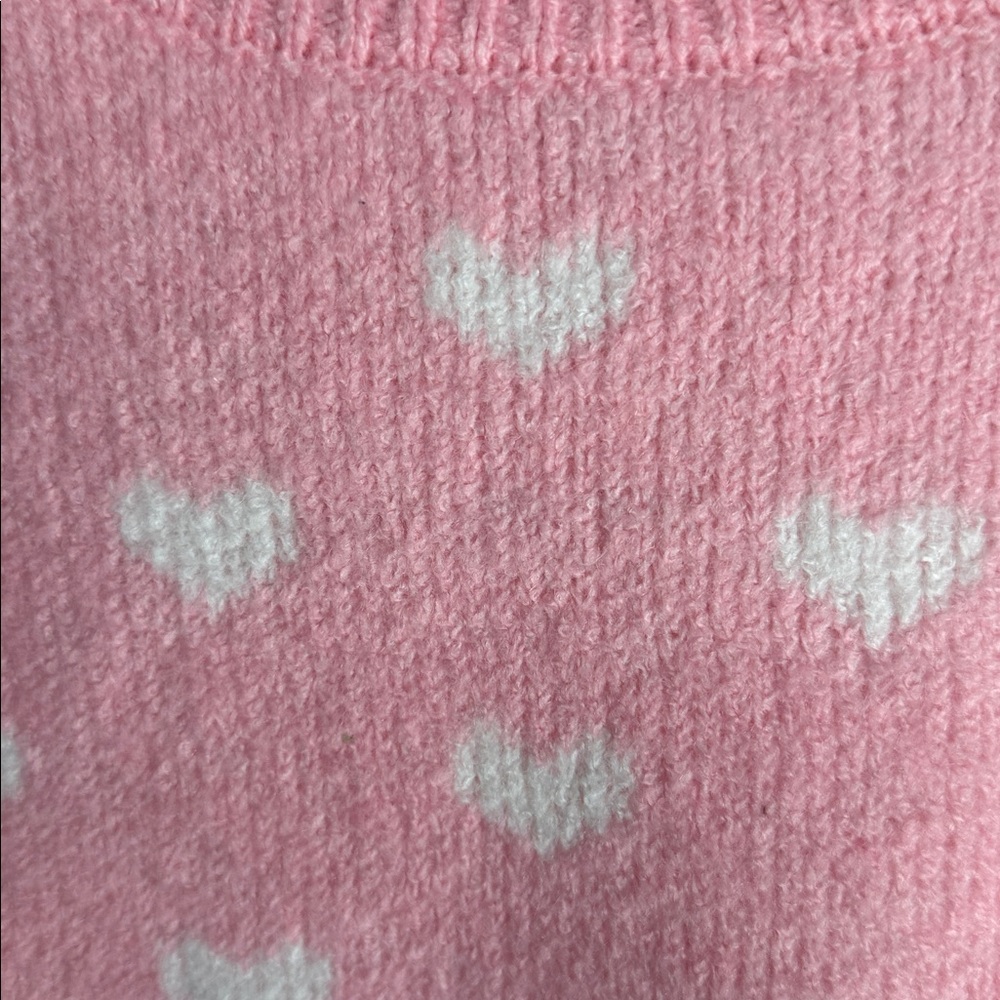 CeCe Pink and White Heart Sweater size xl nwt - Picture 2 of 7